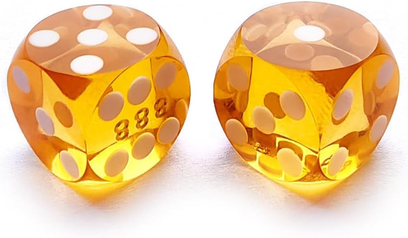 Bescon Professional Small Precision Dice 12.7mm (1/2 inch) with Random Serial Number, Mini Precision Cut Dice 12.7MM Gem Orange - Image 2
